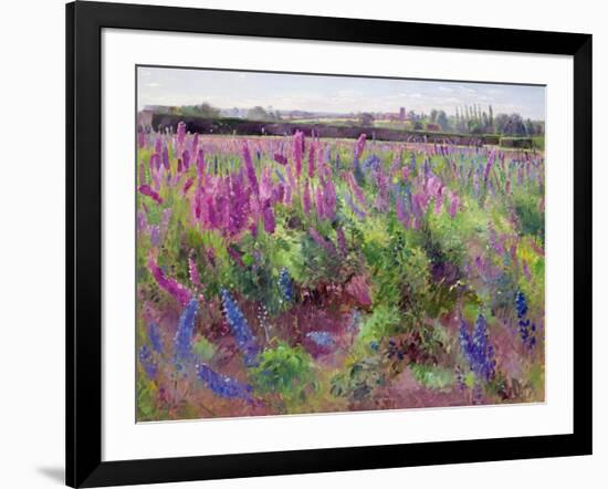 The Delphinium Field, 1991-Timothy Easton-Framed Giclee Print