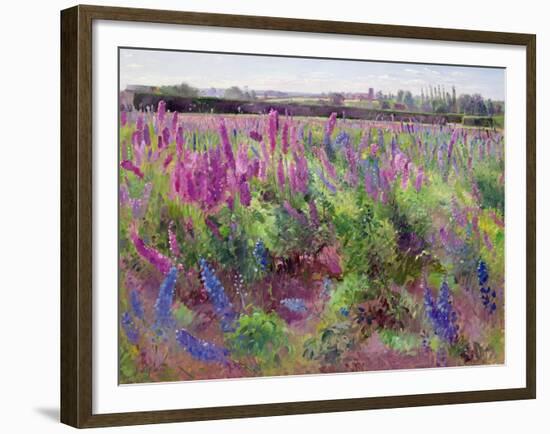 The Delphinium Field, 1991-Timothy Easton-Framed Giclee Print