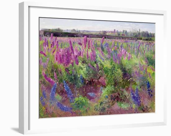 The Delphinium Field, 1991-Timothy Easton-Framed Giclee Print