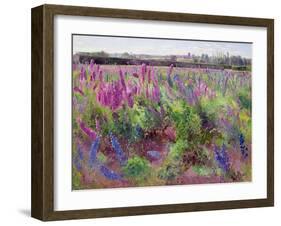 The Delphinium Field, 1991-Timothy Easton-Framed Giclee Print