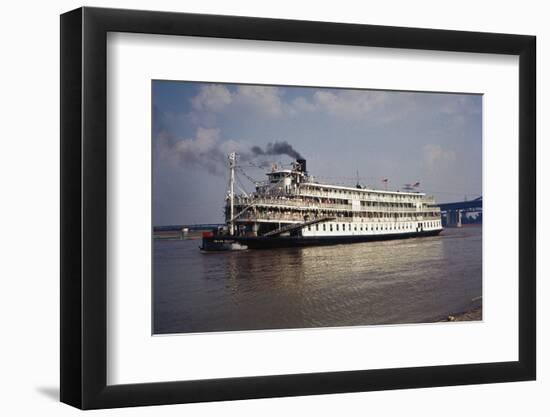 The Delta Queen Churning towards St. Louis-Bruno Torres-Framed Photographic Print