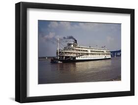 The Delta Queen Churning towards St. Louis-Bruno Torres-Framed Photographic Print