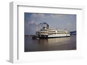 The Delta Queen Churning towards St. Louis-Bruno Torres-Framed Photographic Print