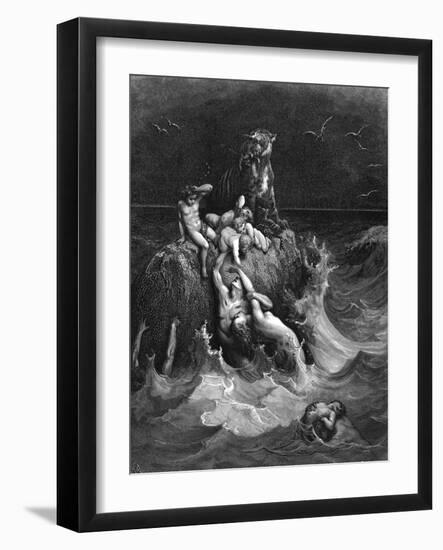 The Deluge, 1866-Gustave Doré-Framed Giclee Print