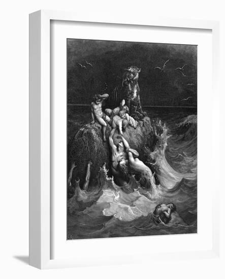 The Deluge, 1866-Gustave Doré-Framed Giclee Print