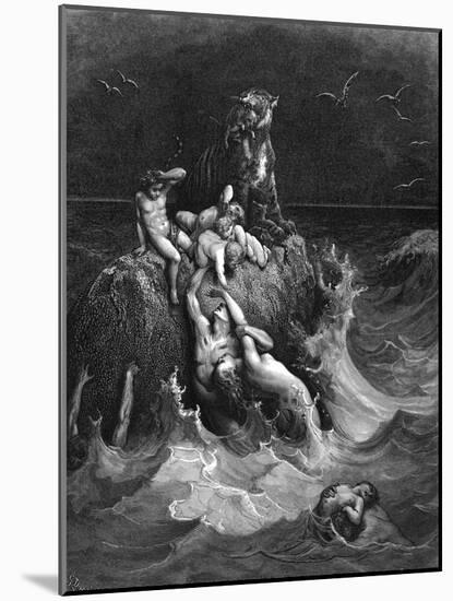 The Deluge, 1866-Gustave Doré-Mounted Giclee Print