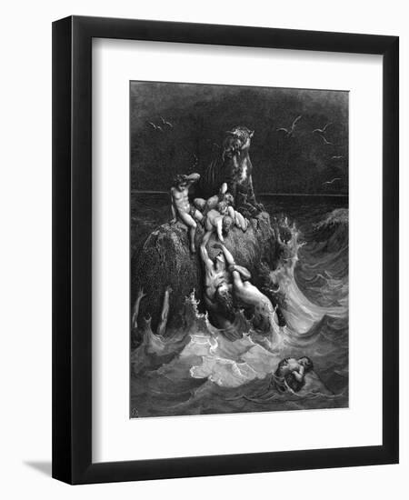 The Deluge, 1866-Gustave Doré-Framed Premium Giclee Print