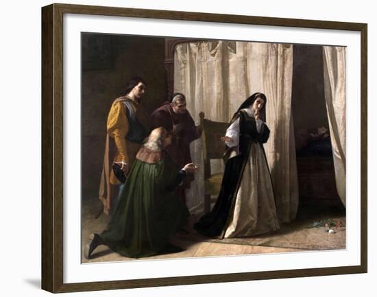 The Dementia of Juana of Castile, 1866-Lorenzo Valles-Framed Giclee Print