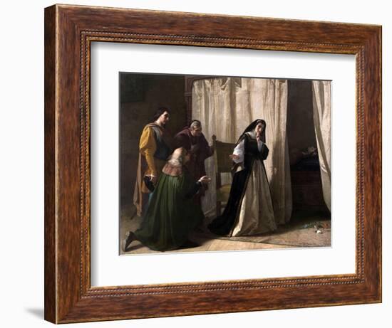 The Dementia of Juana of Castile, 1866-Lorenzo Valles-Framed Giclee Print