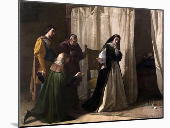 The Dementia of Juana of Castile, 1866-Lorenzo Valles-Mounted Giclee Print