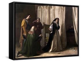 The Dementia of Juana of Castile, 1866-Lorenzo Valles-Framed Stretched Canvas