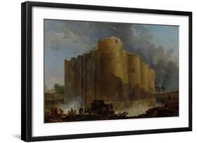 The Demolition of the Bastille, July 14, 1789-Hubert Robert-Framed Giclee Print