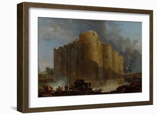 The Demolition of the Bastille, July 14, 1789-Hubert Robert-Framed Giclee Print