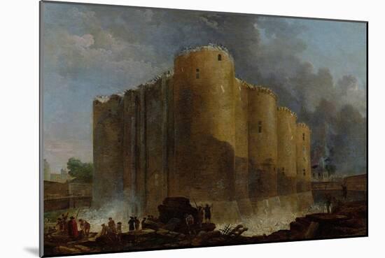 The Demolition of the Bastille, July 14, 1789-Hubert Robert-Mounted Giclee Print