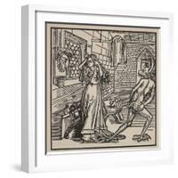 The Demon of Vanity and the Coquette, Illustration from 'Der Ritter Vom Turm', 1498-Albrecht Dürer-Framed Giclee Print