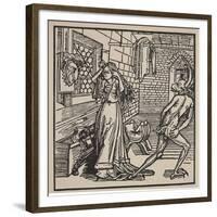 The Demon of Vanity and the Coquette, Illustration from 'Der Ritter Vom Turm', 1498-Albrecht Dürer-Framed Giclee Print