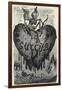 The Demonic Entity of the Succubus Portrayed as a Skeleton on a Bleeding Heart-Gustave Dor?-Framed Art Print