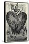 The Demonic Entity of the Succubus Portrayed as a Skeleton on a Bleeding Heart-Gustave Dor?-Framed Stretched Canvas