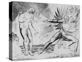 The Demons Tormenting Ceampolo by William Blake-William Blake-Stretched Canvas