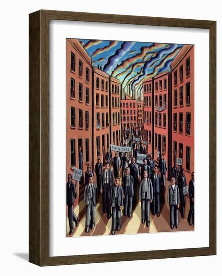 The Demonstration-PJ Crook-Framed Giclee Print