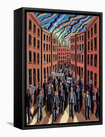 The Demonstration-PJ Crook-Framed Stretched Canvas