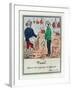 The Demotion of Vatel, Scenes from Early 19th Century Parisian Vaudeville and Opera, c.1825-35-null-Framed Giclee Print