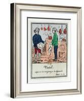 The Demotion of Vatel, Scenes from Early 19th Century Parisian Vaudeville and Opera, c.1825-35-null-Framed Giclee Print