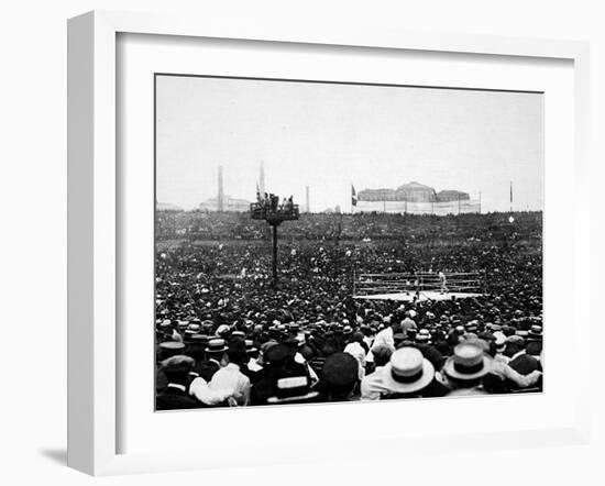 The Dempsey-Carpentier Fight, 1921-null-Framed Photographic Print