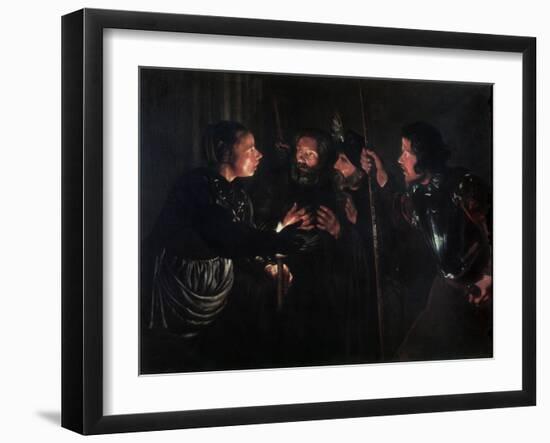 The Denial of Saint Peter, 1620s-Gerard Seghers-Framed Giclee Print