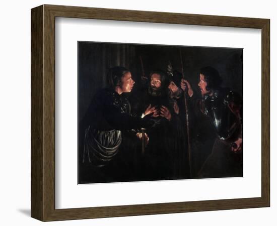 The Denial of Saint Peter, 1620s-Gerard Seghers-Framed Giclee Print