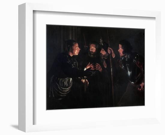 The Denial of Saint Peter, 1620s-Gerard Seghers-Framed Giclee Print