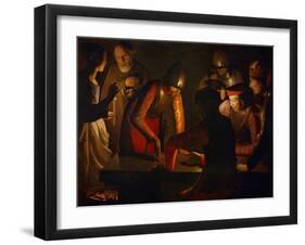 The Denial of Saint Peter, 1650-Georges de La Tour-Framed Giclee Print