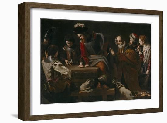 The Denial of Saint Peter, Ca 1625-Nicolas Tournier-Framed Giclee Print