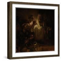 The Denial of St. Peter, 1660-Rembrandt van Rijn-Framed Giclee Print