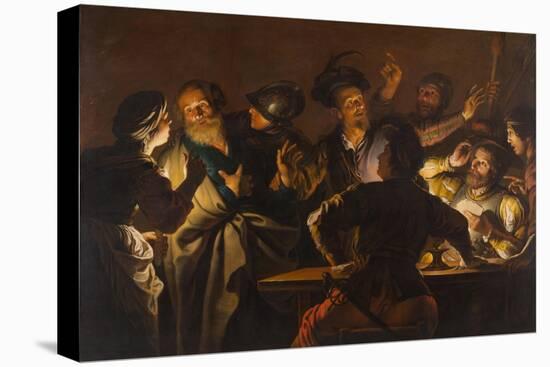 The Denial of St. Peter, c.1620-1625-Gerard Seghers-Stretched Canvas