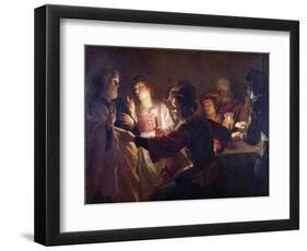 The Denial of St. Peter, C.1620-Gerrit van Honthorst-Framed Giclee Print