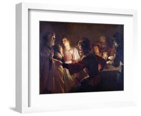 The Denial of St. Peter, C.1620-Gerrit van Honthorst-Framed Giclee Print