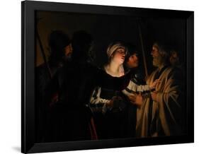 The Denial of St. Peter, C.1623-Gerrit van Honthorst-Framed Giclee Print