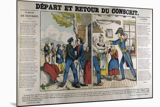 The Departure and Return of the Conscript, 19th Century-null-Mounted Giclee Print