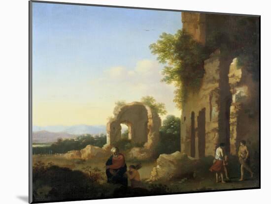 The Departure of Abraham and Isaac, 17th Century-Cornelis van Poelenburgh-Mounted Giclee Print