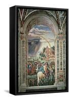 The Departure of Aeneas Silvius Piccolomini for Basel, C.1503-8-Bernardino di Betto Pinturicchio-Framed Stretched Canvas