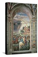 The Departure of Aeneas Silvius Piccolomini for Basel, C.1503-8-Bernardino di Betto Pinturicchio-Stretched Canvas