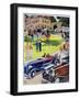 The Departure of an Automobile Rally, 1931-Guy Sabran-Framed Giclee Print