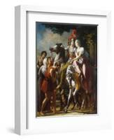 The Departure of Angelica and Medoro-Rene Theodore Berthon-Framed Giclee Print