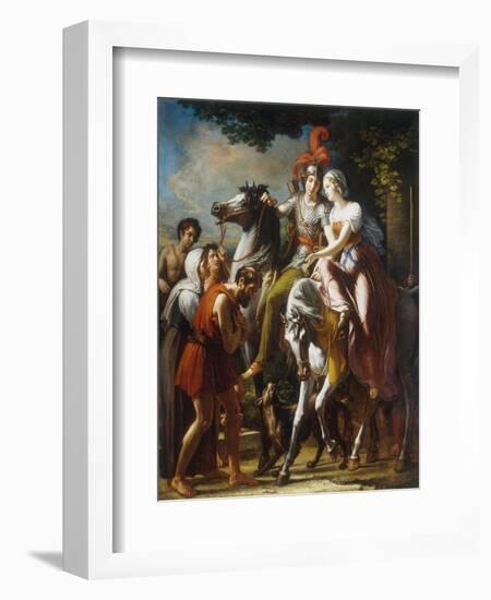 The Departure of Angelica and Medoro-Rene Theodore Berthon-Framed Giclee Print