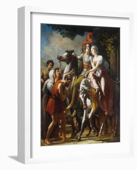 The Departure of Angelica and Medoro-Rene Theodore Berthon-Framed Giclee Print