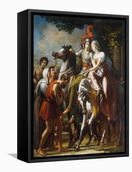 The Departure of Angelica and Medoro-Rene Theodore Berthon-Framed Stretched Canvas