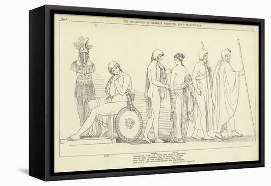 The Departure of Briseis from the Tent of Achilles-John Flaxman-Framed Stretched Canvas