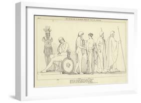 The Departure of Briseis from the Tent of Achilles-John Flaxman-Framed Giclee Print