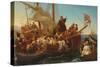 The Departure of Columbus from Palos in 1492, 1855-Emanuel Gottlieb Leutze-Stretched Canvas